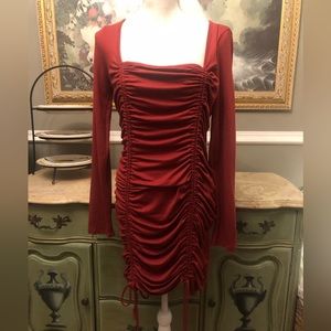 heart & hips red  dress sz L